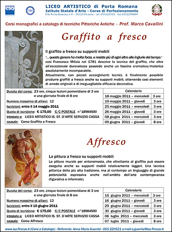 corso di tecniche pittoriche antiche